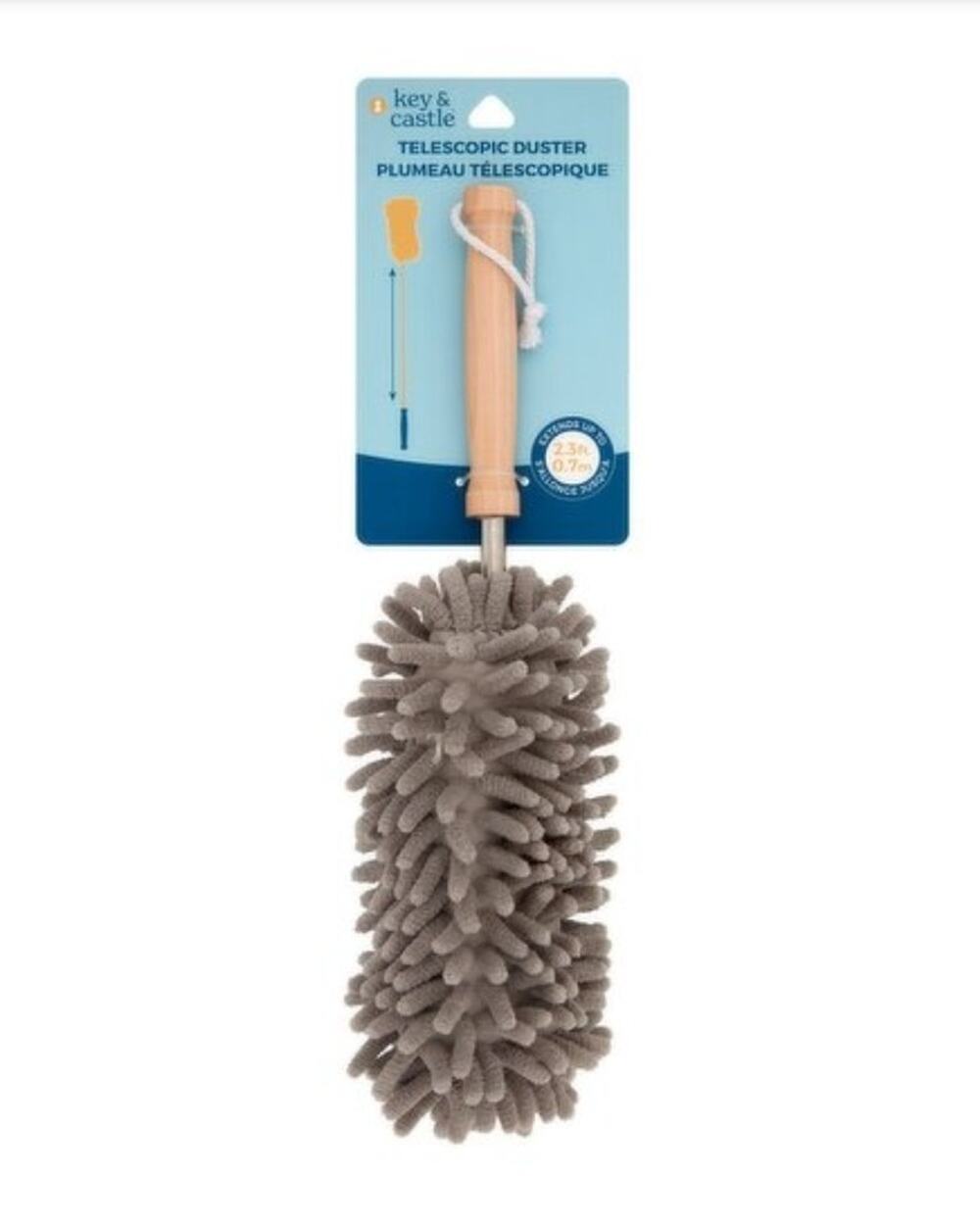 Key & Castle Home Retractable Duster Car Interior Household Cleaning Gray